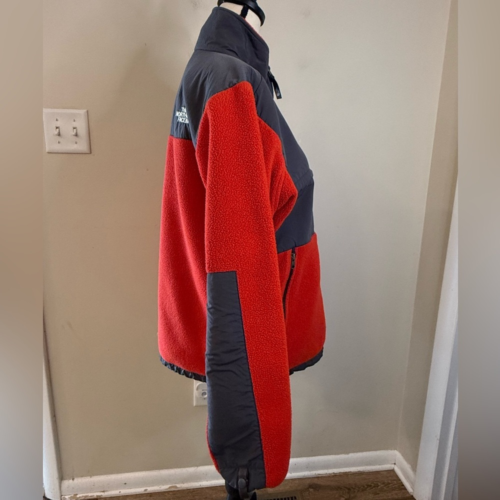 The North Face Polartec fleece jacket red gray SZ SM - Picture 2 of 14